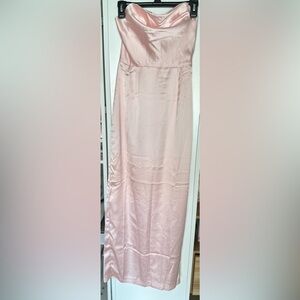 Meshki - Alanis Strapless Maxi Dress Size Small-Crystal Pink